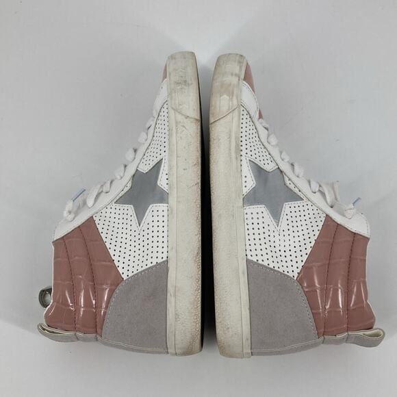 Vintage Havana Womens White Pink Lace Ups High Tops Sneakers Size 8 - Picture 10 of 15